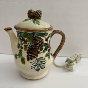 Yankee Candle electric wax warmer Teapot Tart Pinecone Greenery